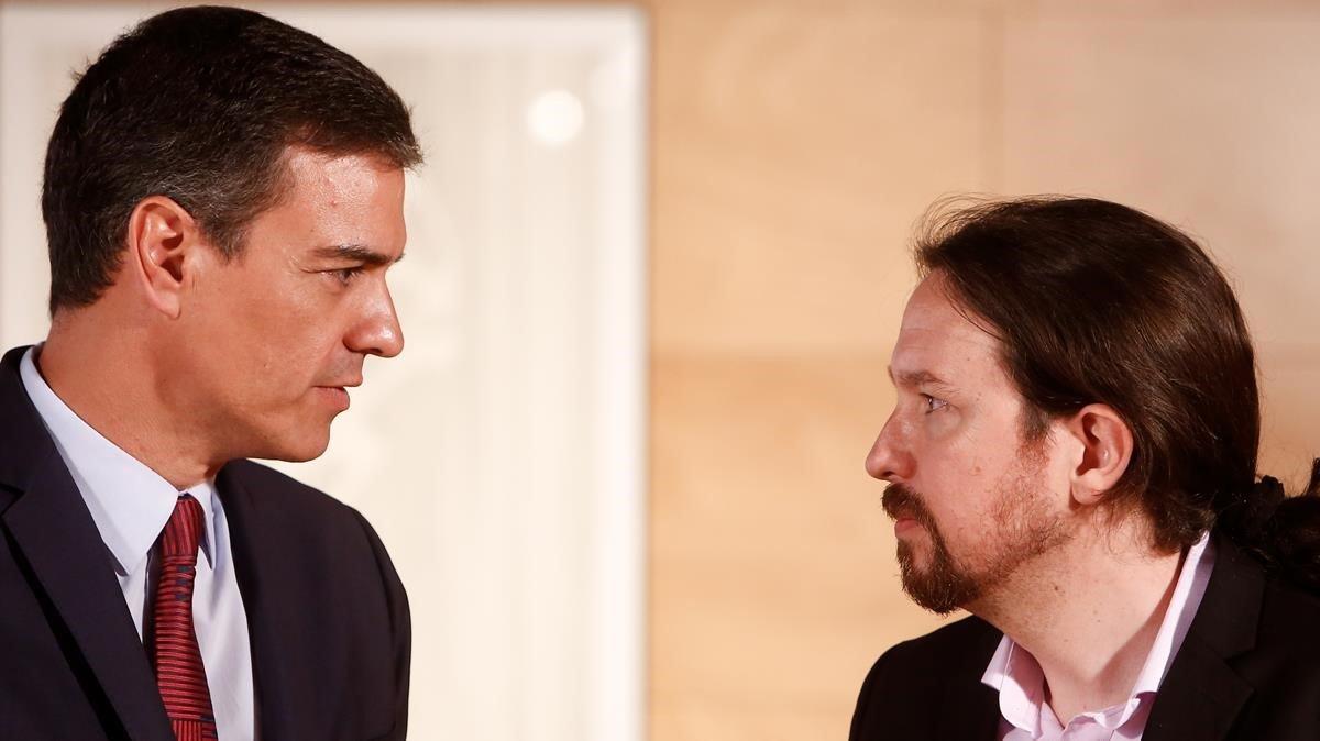 Pedro Sánchez y Pablo Iglesias.