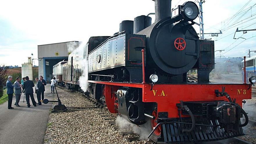 La locomotora VA8, ya restaurada, incluida en el proyecto.