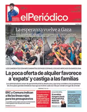 La portada de EL PERIÓDICO del 10 de octubre de 2025