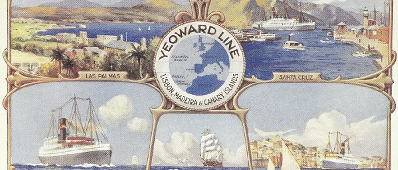 Cartel de principios del siglo XX de la Yeoward Line.