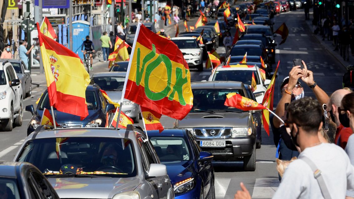 Manifestación de la ultraderecha española.