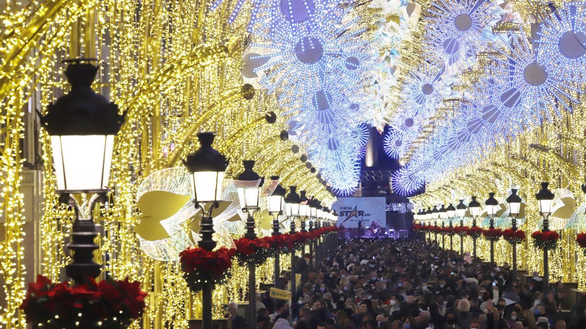 Encendido de las luces de Navidad en Málaga 2021