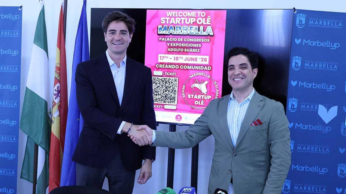 Alejandro Freijo, director general de Fomento Económico y Pymes y Emilio Corchado, CEO de Olé.