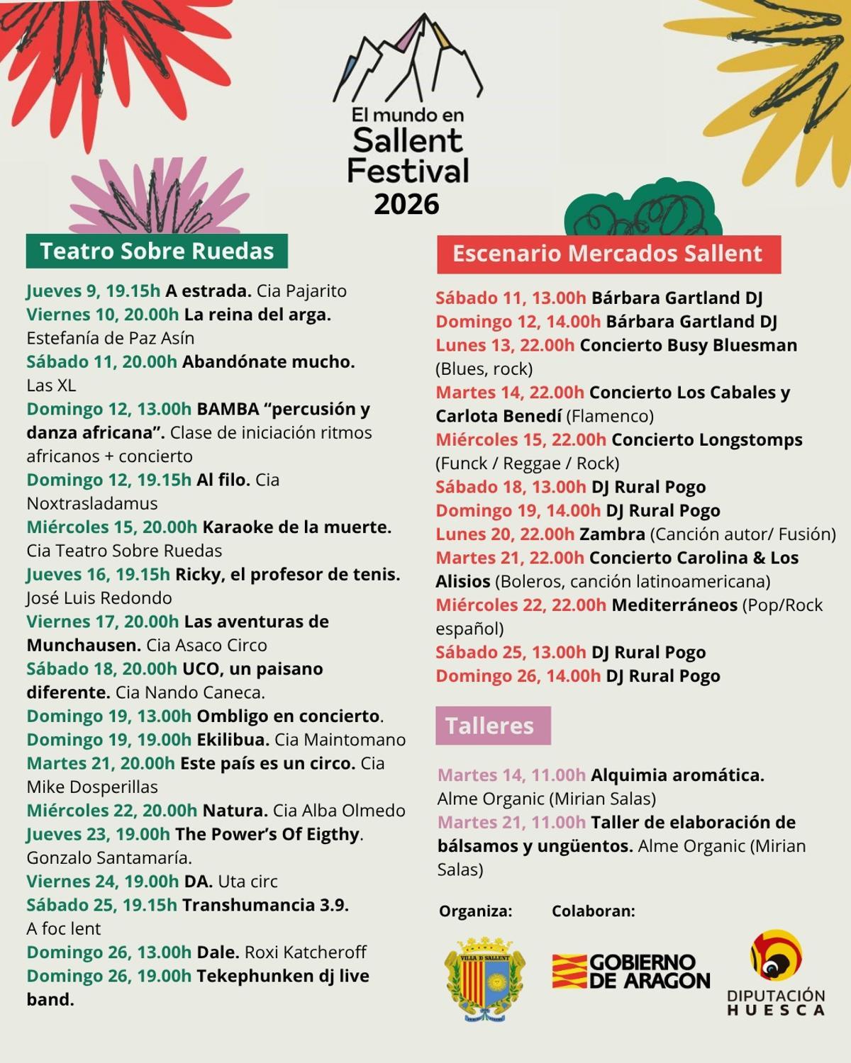 La programación completa del festival de Sallent de Gállego.