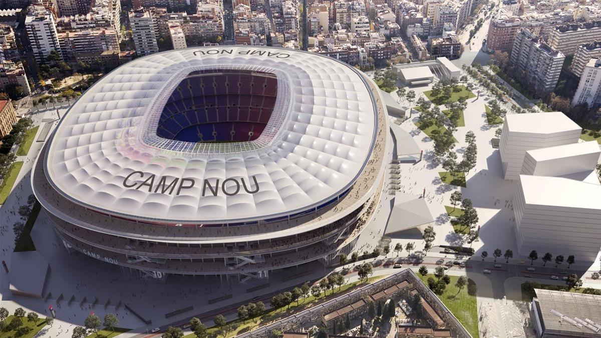 Imágen virtual del futuro Espai Barça.