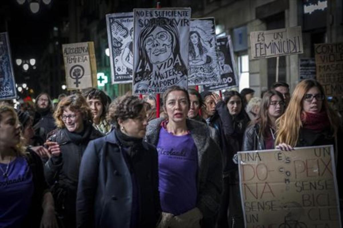 Manifestación contra la violencia machista en Barcelona. Manifestación contra la violencia machista en Barcelona.
