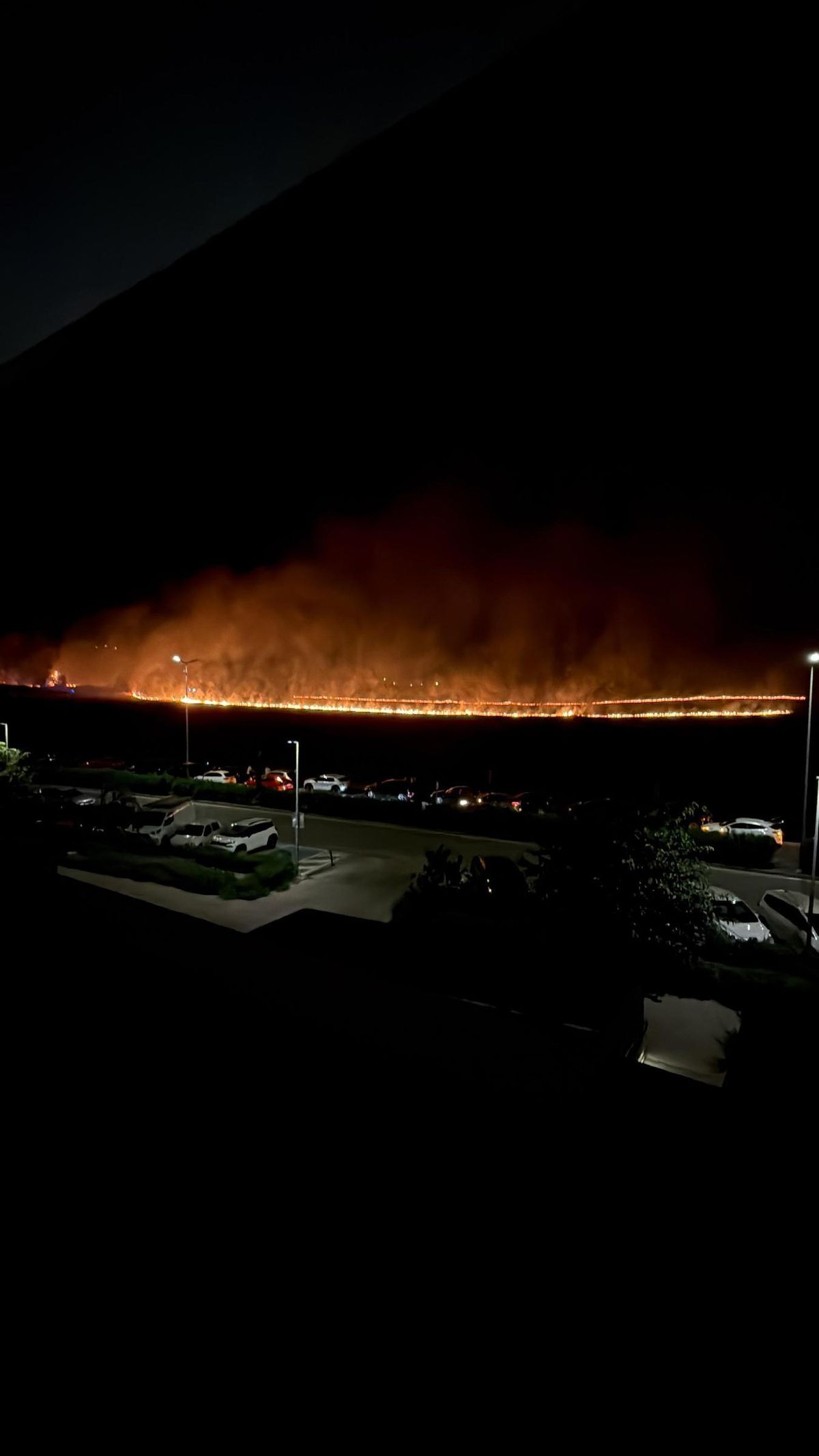 Imagen del incendio desde un domicilio.