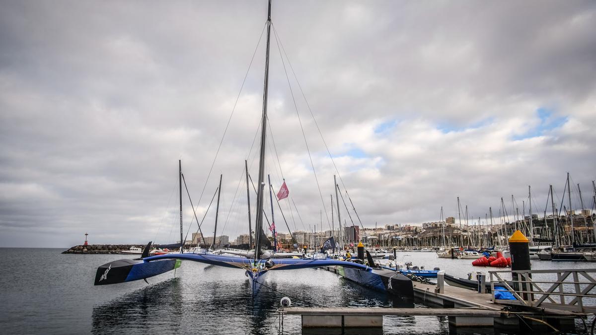 Trimaranes en el muelle deportivo