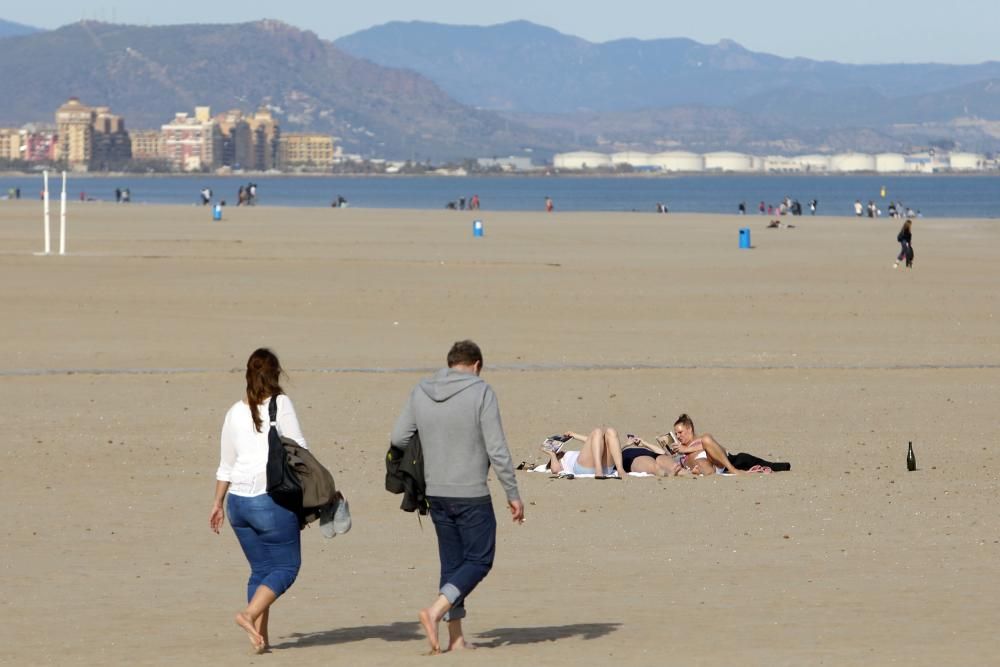 Calor en pleno enero en València