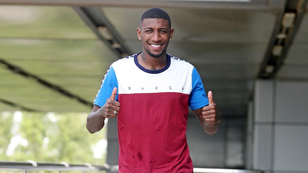 Emerson, nuevo jugador del Barça, durante la entrevista con SPORT