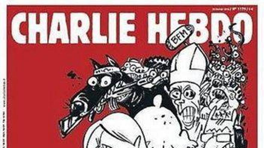 &#039;Charlie Hebdo&#039; vuelve con Le Pen, Sarkozy, el Papa y un yihadista en portada