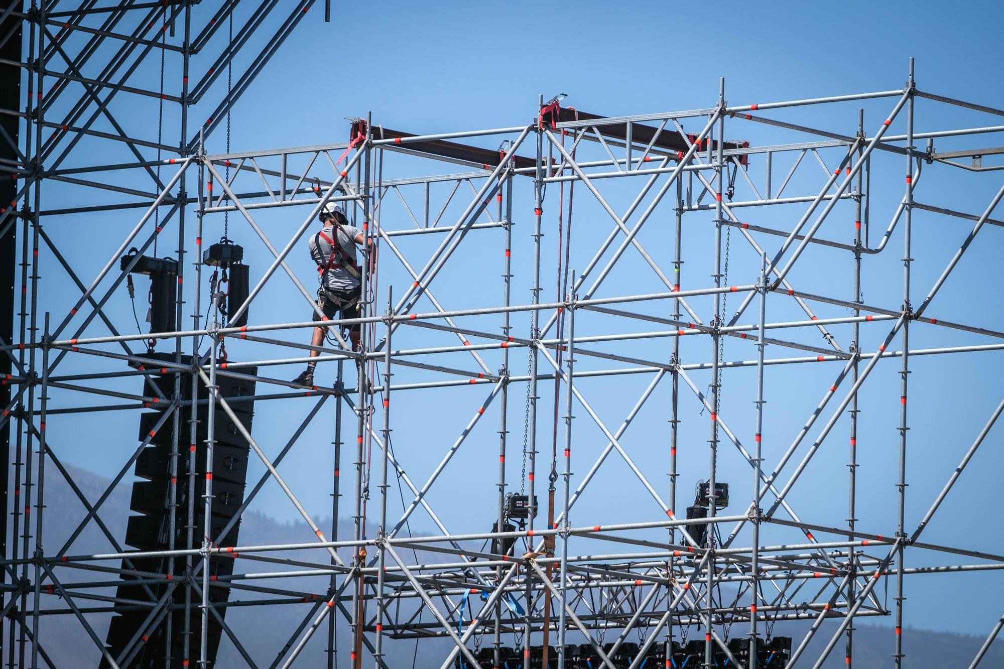 Escenario del festival de reguetón en San Miguel de Abona