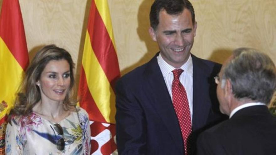 Los Príncipes asisten a un acto oficial en Girona