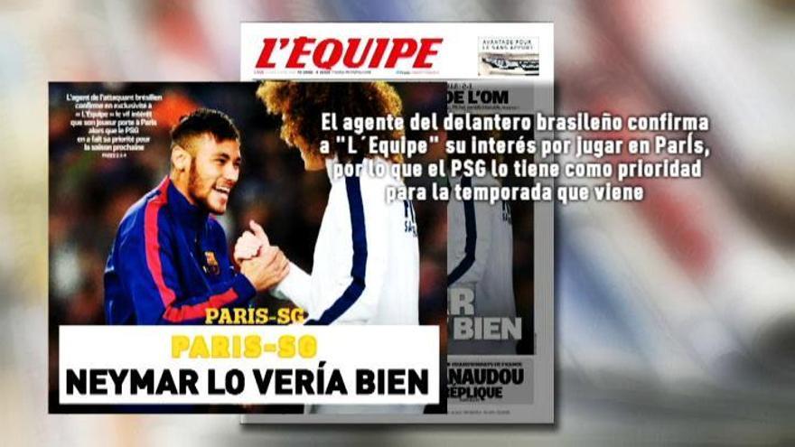 La prensa francesa sitúa a Neymar como la prioridad del PSG