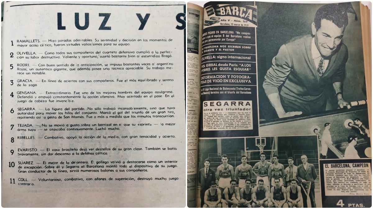 Una edición de la revista Barça de marzo de 1959