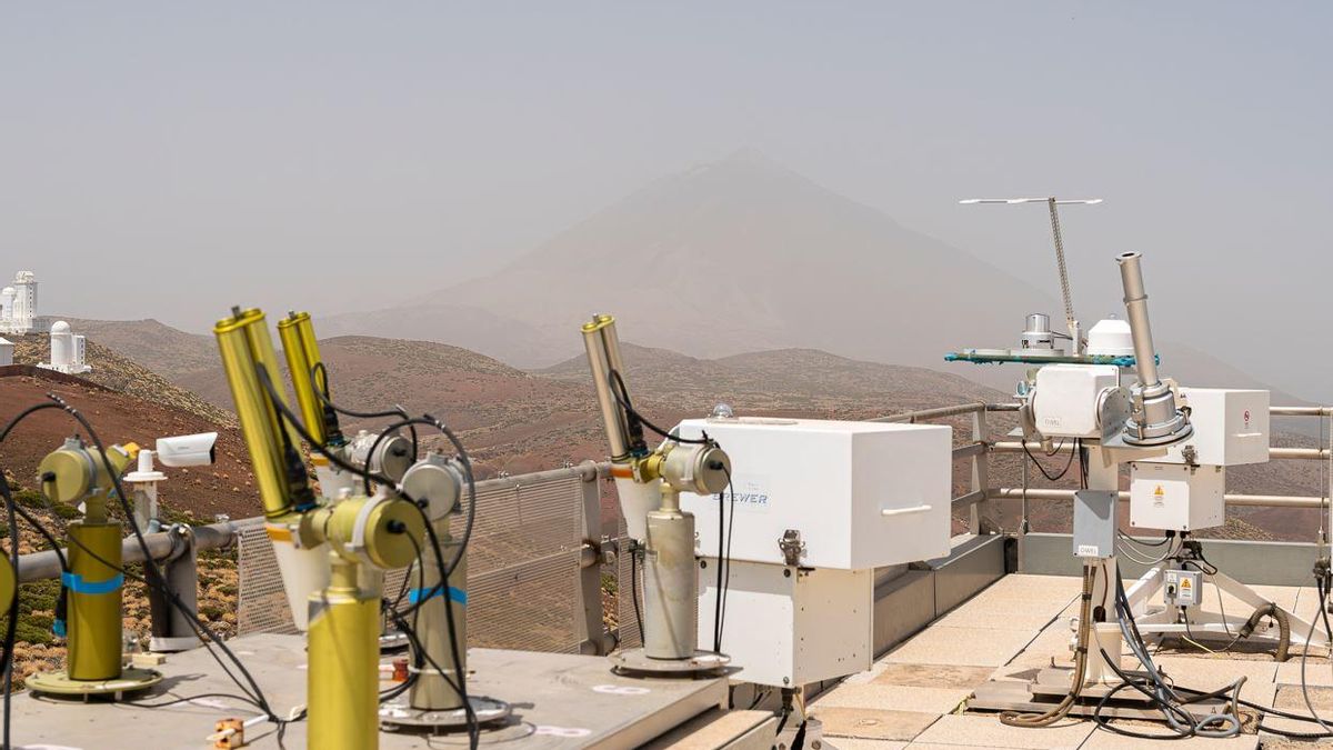 Una de las instantáneas de Robaina captada en el Teide en plena calima.