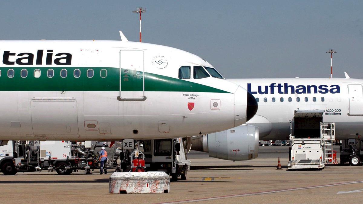 Un avión de AlItalia.