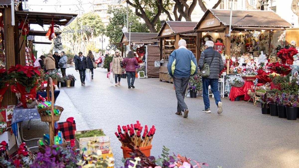 Feria de Navidad de Tarragona, en la Rambla Nova.