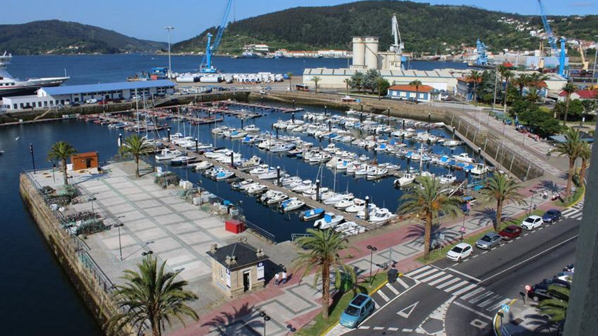 Dársena de Curuxeiras, en el puerto deportivo de Ferrol.