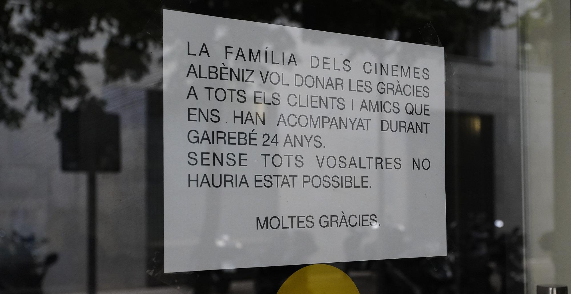 Els cinemes Albèniz de Girona tanquen sense previ avís