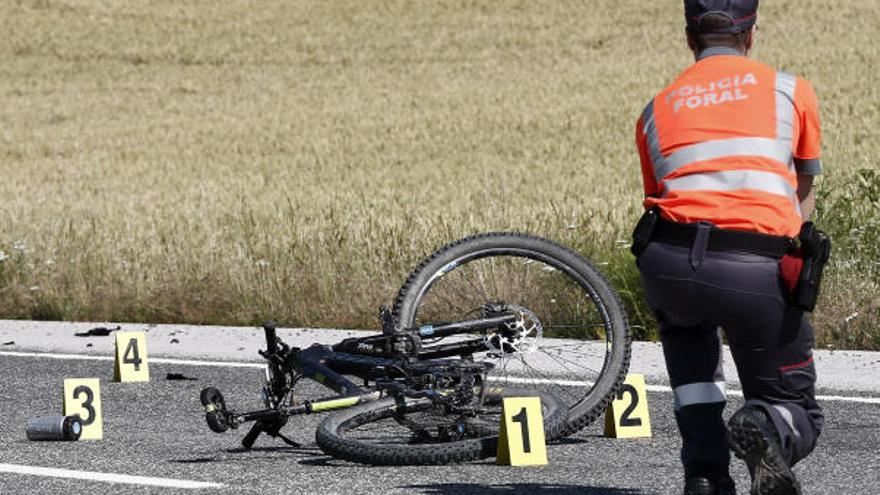 Accidente ciclista en Navarra