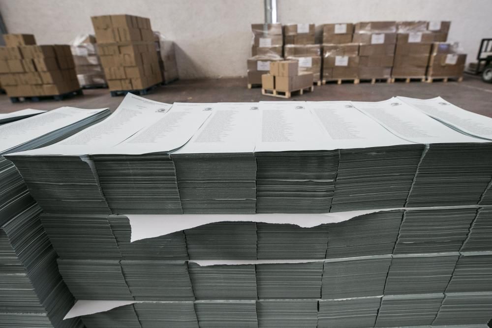 La fábrica de papeletas electorales de Siero
