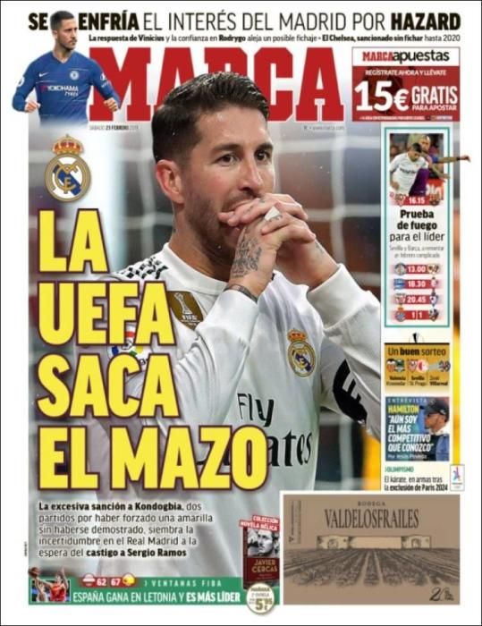 Portada MARCA sábado 23 de febrero 2019