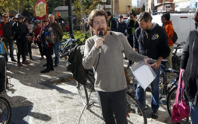 Marcha ciclista en protesta por la paralización del servicio Bizi