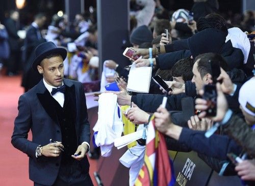 Futbolistas como Sergio Ramos, Samuel Eto'o, Cristiano Ronaldo y Leo Messi han posado en la alfombra roja de Zurich.