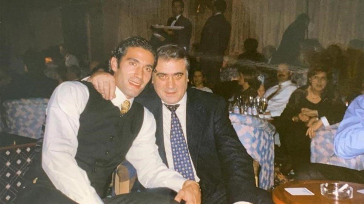 Lorenzo Sanz con su hijo en su etapa como presidente