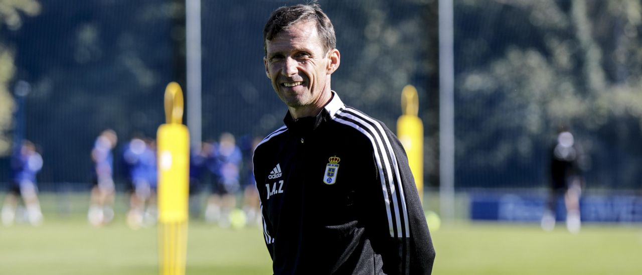 Cuco Ziganda, durante un entrenamiento en El Requexón