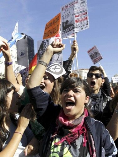 Manifestación de estudiantes en Madrid