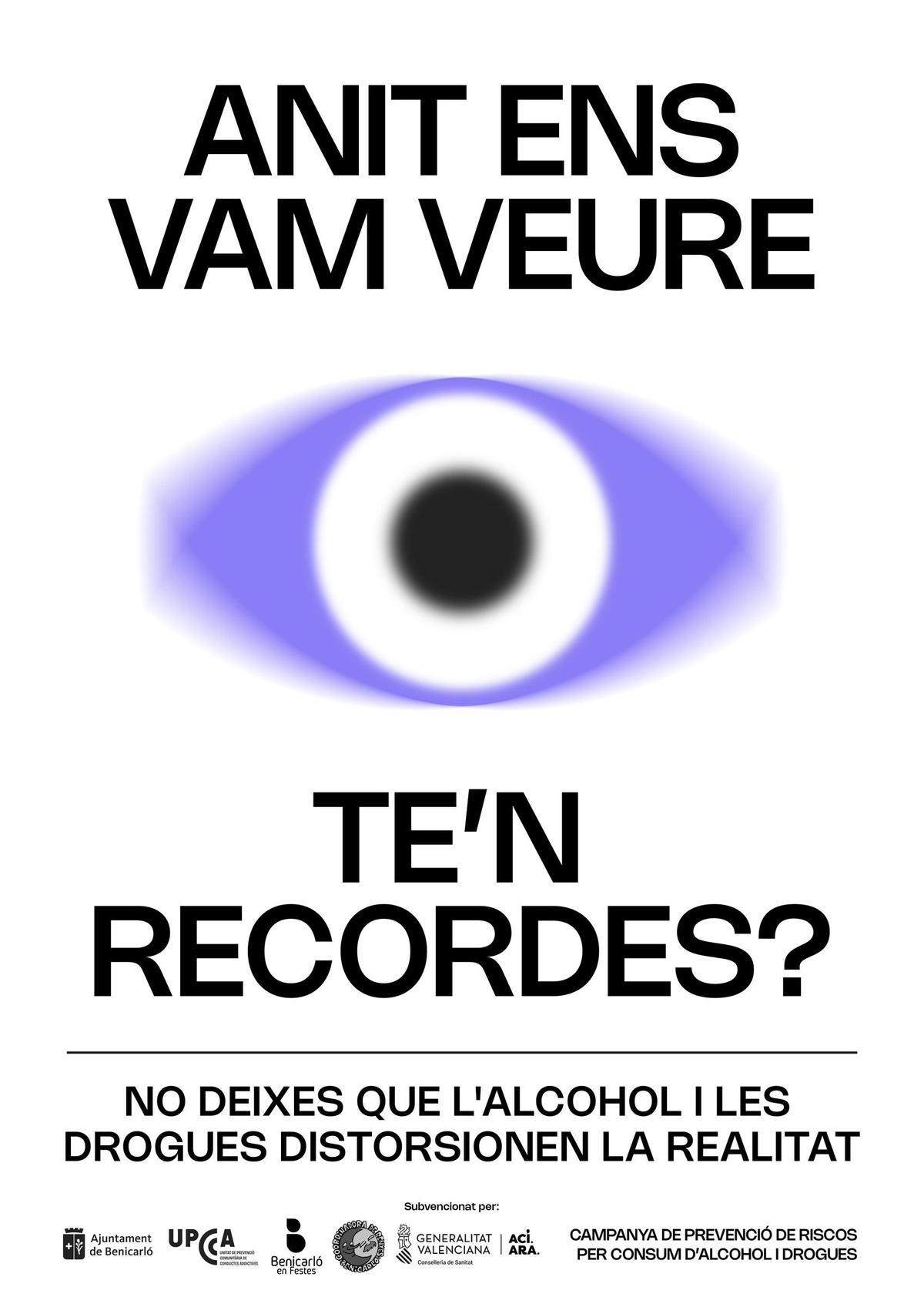Uno de los carteles de la campaña de sensibilización para estas fiestas.