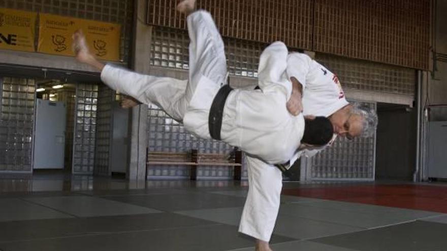 José Alberto Valverde, en pleno combate de judo en una imagen reciente.