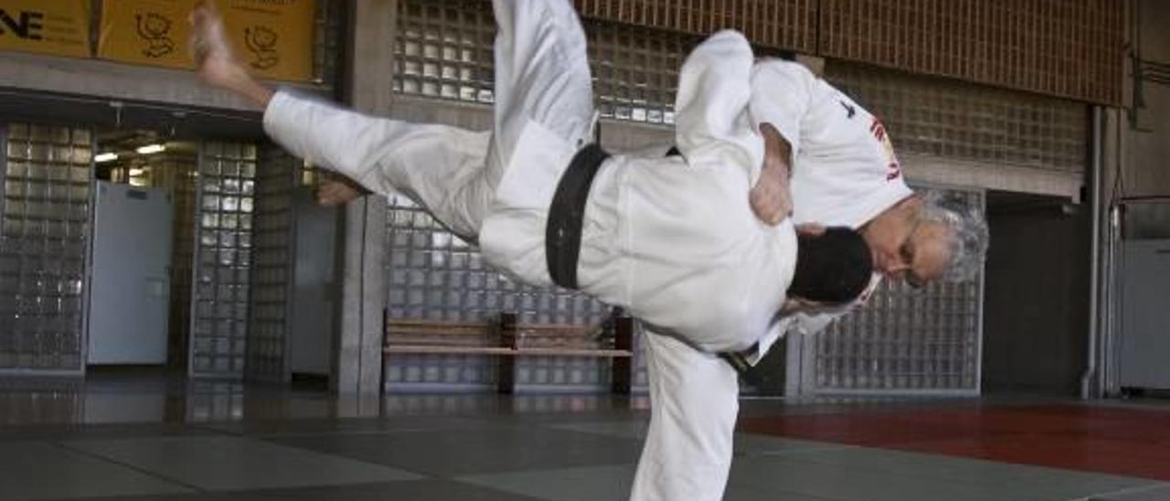 José Alberto Valverde, en pleno combate de judo en una imagen reciente.