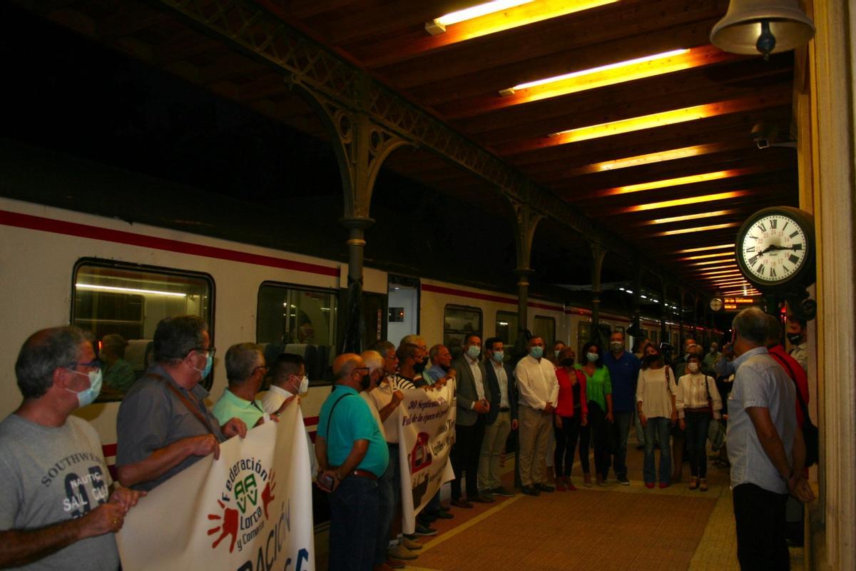 Imagen de archivo de la manifestación convocada el último día de servicio.