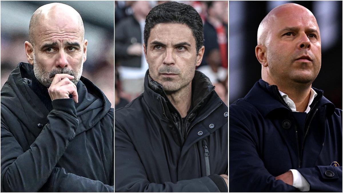 Guardiola, Arteta y Slot, los tres favoritos a ganar la Premier League 2025-26