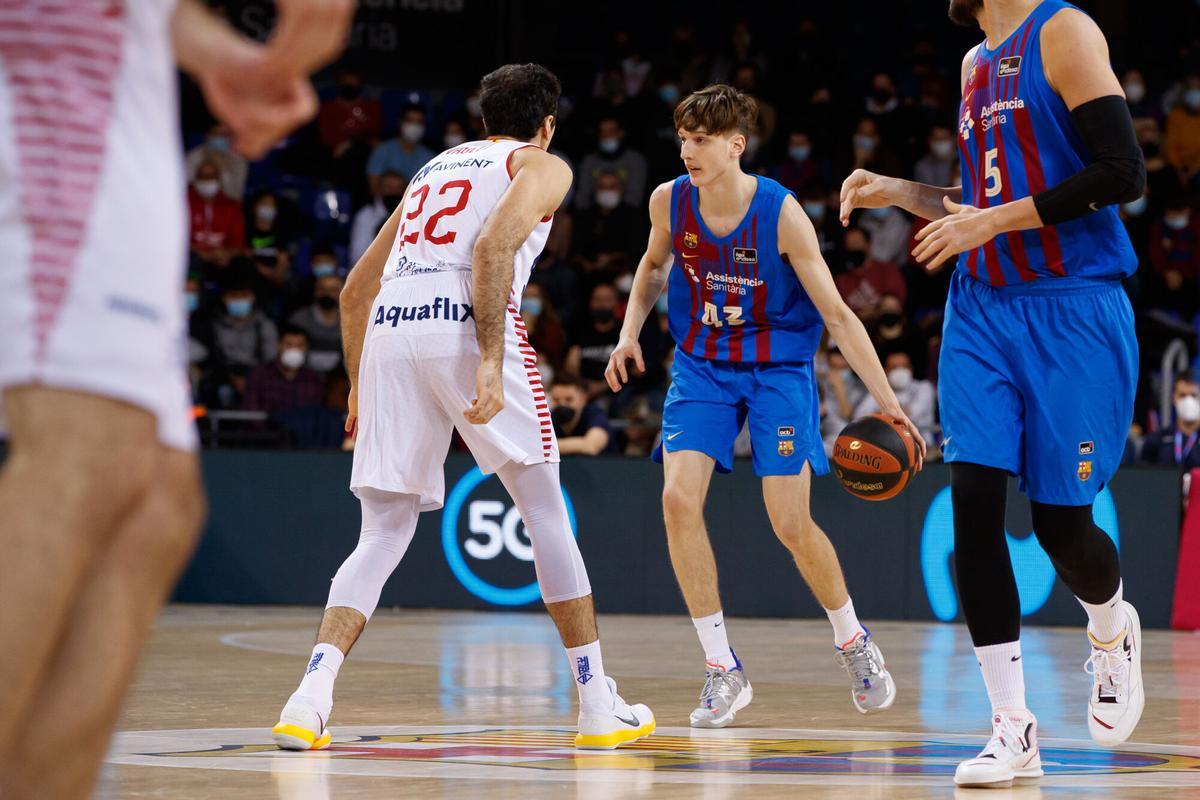 Agustín Ubal, en su paso anterior por el Barça frente al Manresa.