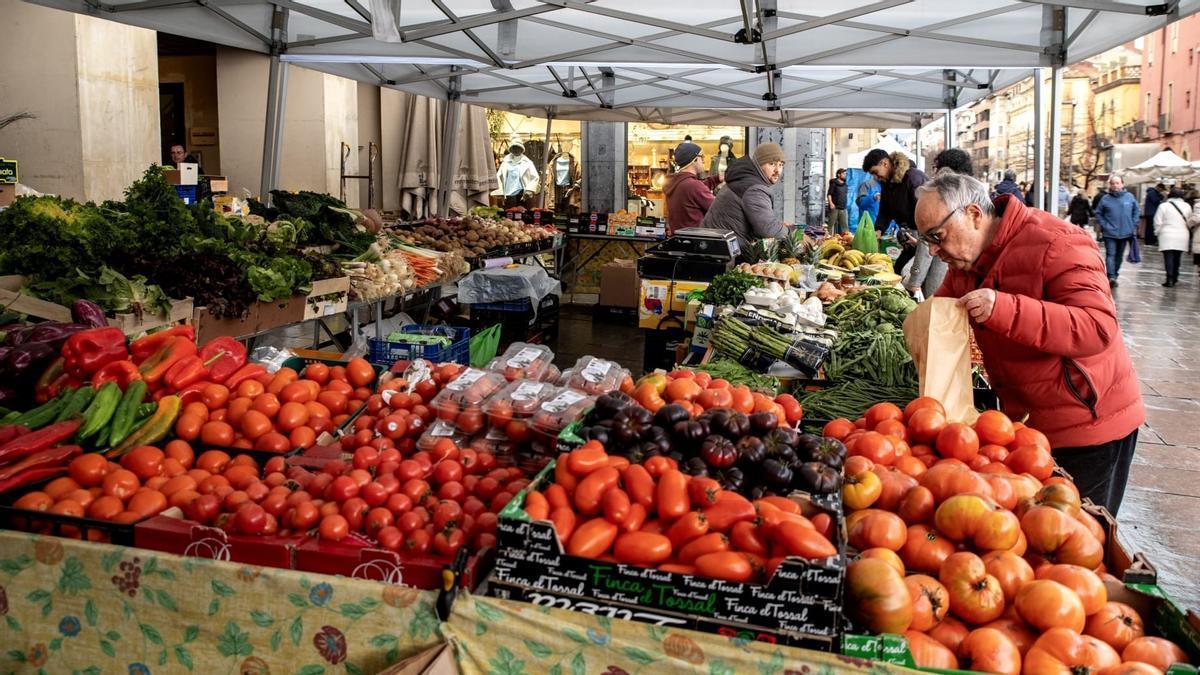 El mercat de la Plaça Major de Vic.