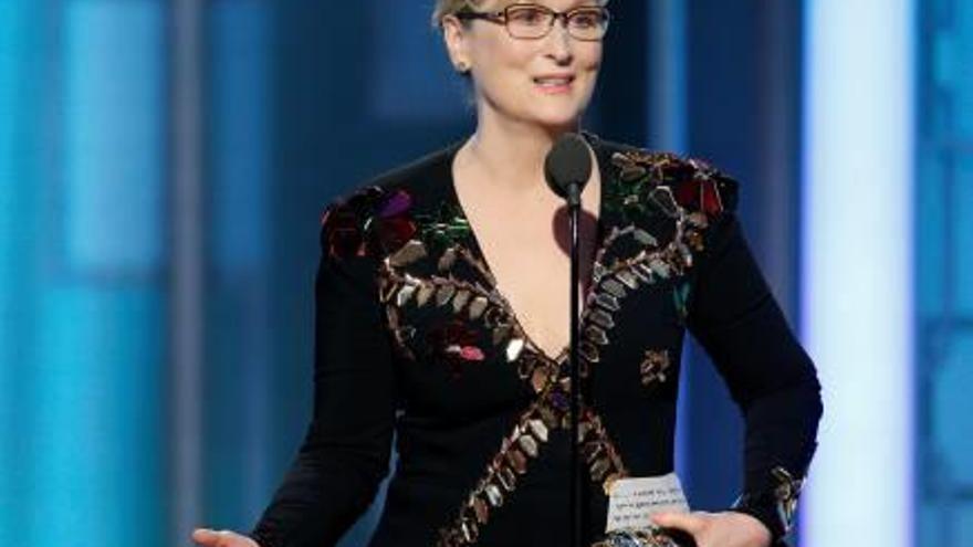 La actriz Meryl Streep durante su discurso.