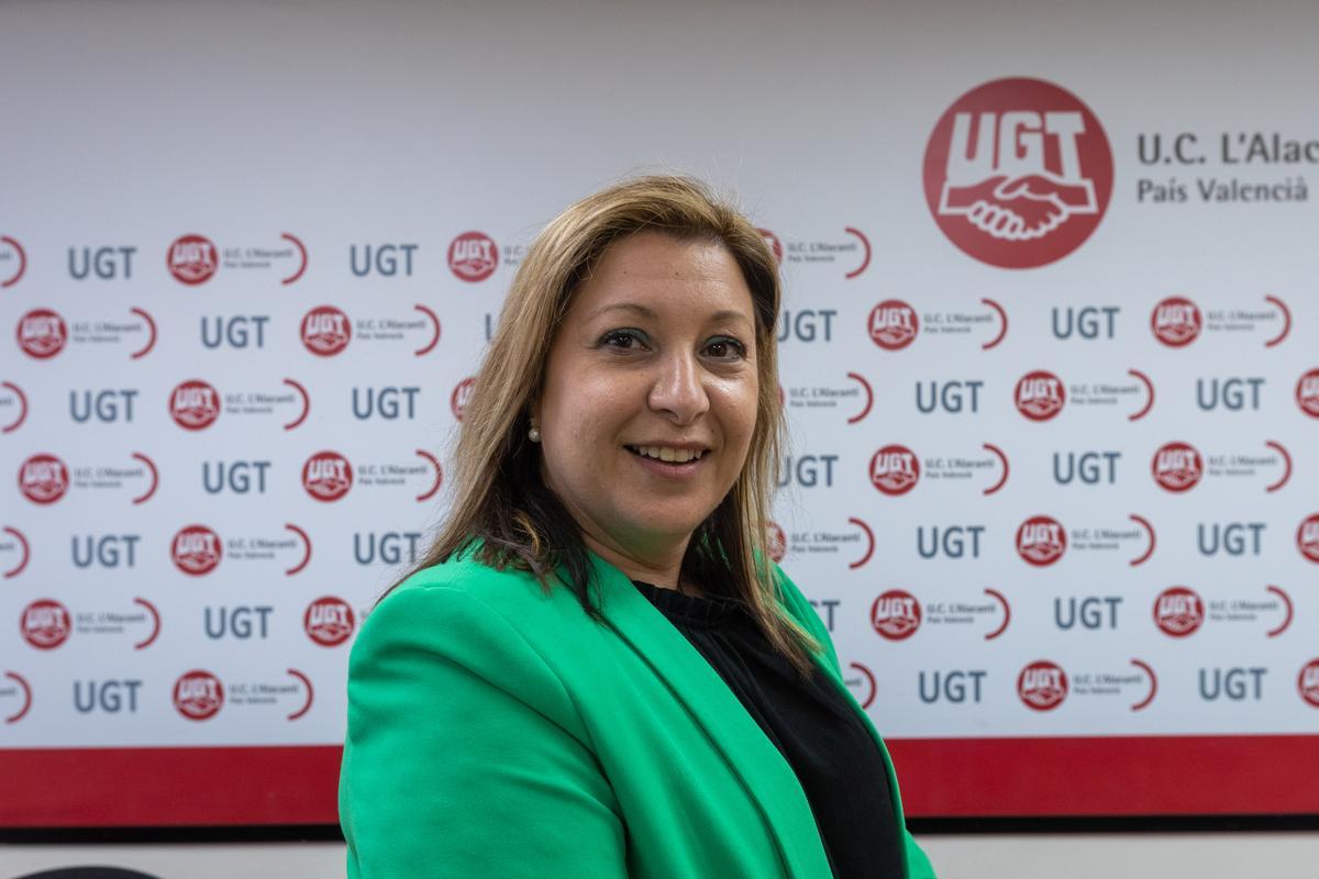 La secretaria general de UGT en l'Alacantí y la Marina, Yolanda Díaz.