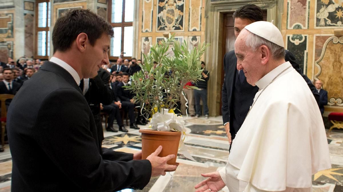 Messi, junto al Papa Francisco
