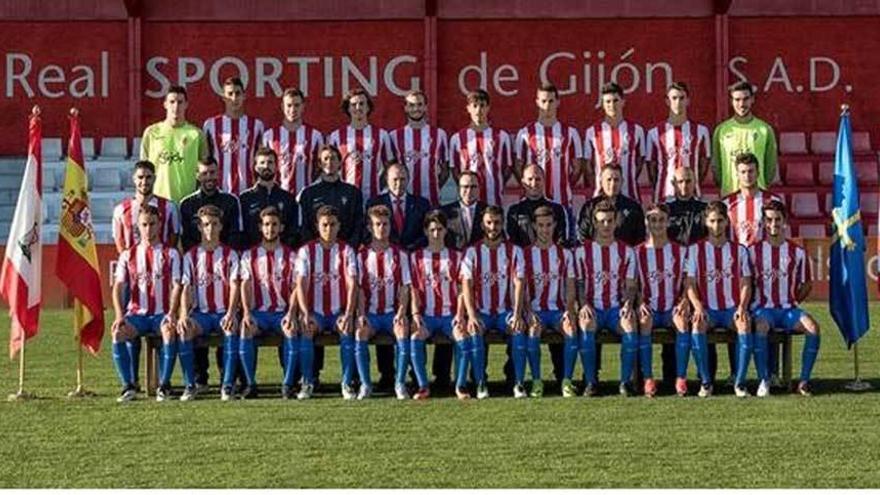 La foto oficial de la temporada que se hizo ayer el Sporting B.