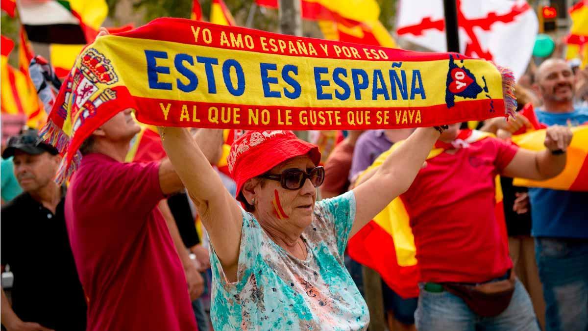 Marcha por la unidad de España en Barcelona.