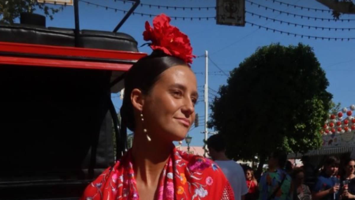 Victoria Federica vestida de flamenca en la Feria de abril