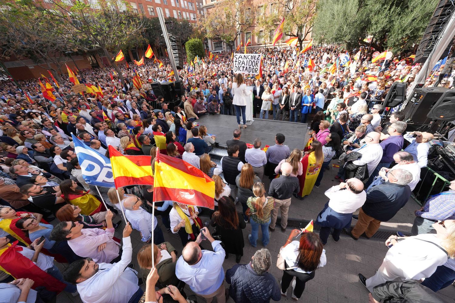Las imágenes de la manifestación contra la amnistía en Castelló