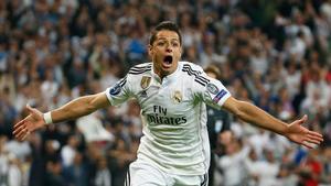 Chicharito Hernández, durante su etapa en el Real Madrid