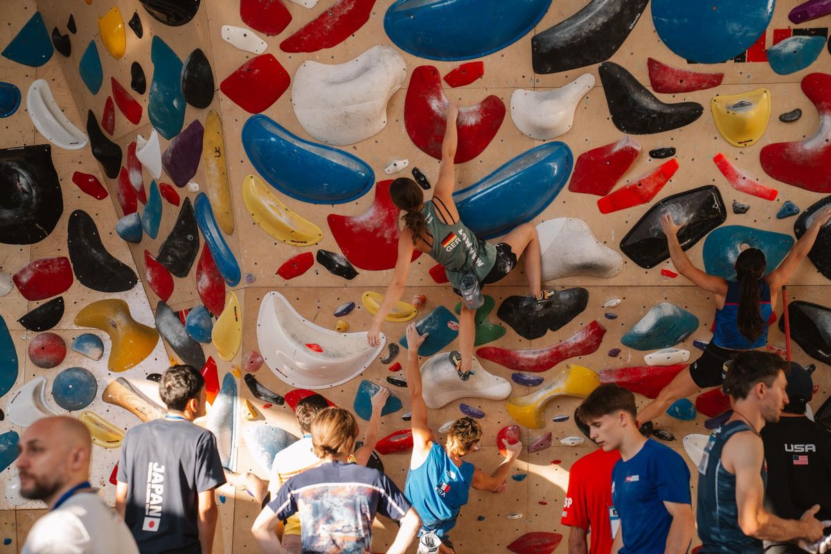 Uno de los rocódromos de la Copa del Mundo de escalada en Madrid
