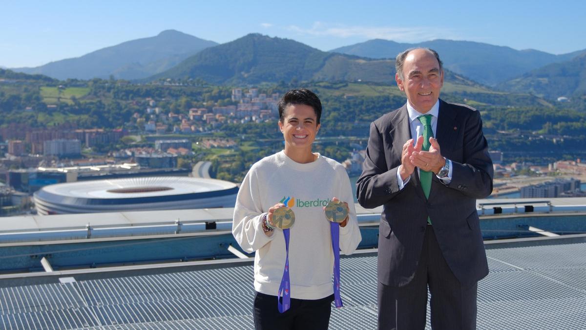 El presidente de Iberdrola, junto a María Pérez
