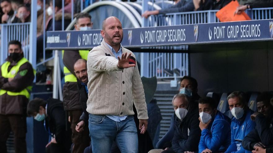 José Alberto, durante el partido en La Rosaleda ante el Leganés.